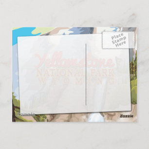 Yellowstone National Park Vintage Poster Postcard