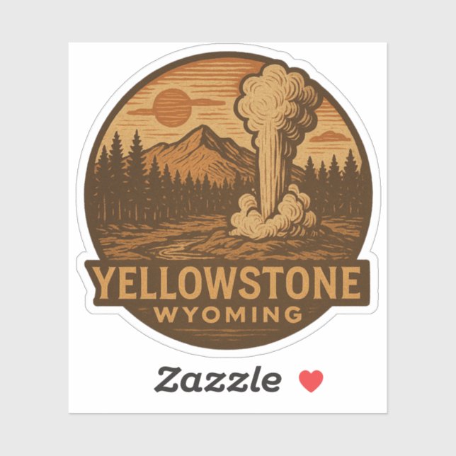 Yellowstone National Park Vinyl Sticker (Sheet)
