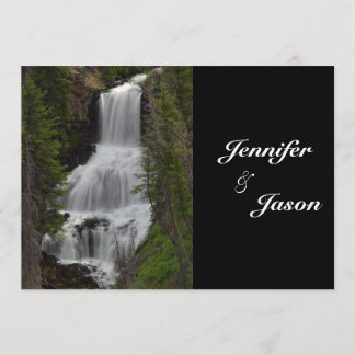 Yellowstone National Park Waterfall Wedding Invite