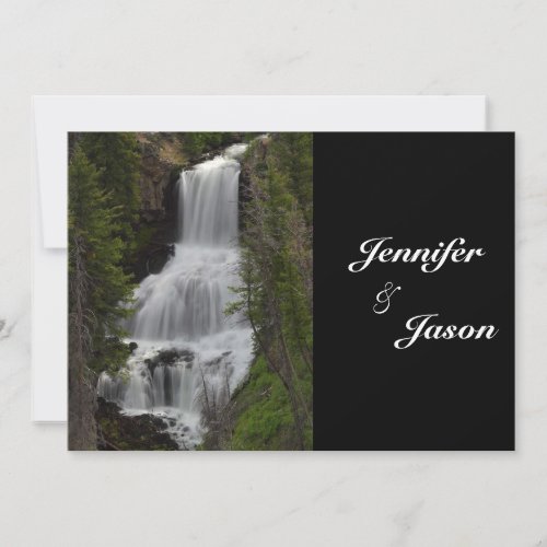 Yellowstone National Park Waterfall Wedding Invite