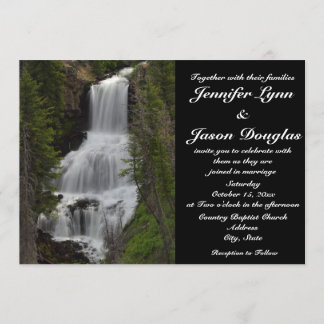 Yellowstone National Park Waterfall Wedding Invite