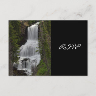 Yellowstone National Park Waterfall Wedding RSVP Card