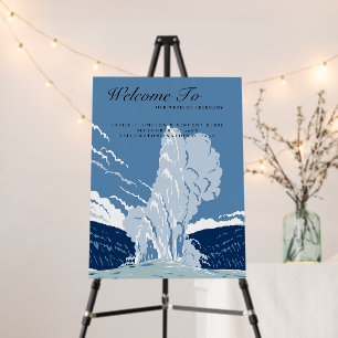 Yellowstone National Park Wedding Retro Foam Board