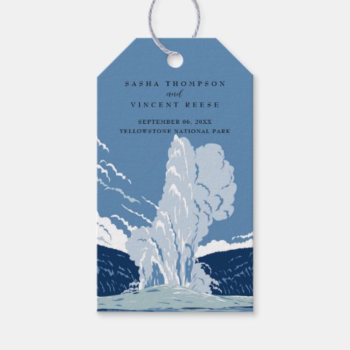 Yellowstone National Park Wedding Retro Gift Tags