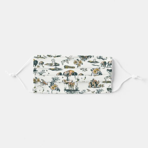 Yellowstone National Park Wildlife Pattern Adult Cloth Face Mask