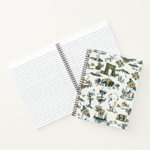 Yellowstone National Park Wildlife Pattern Notebook