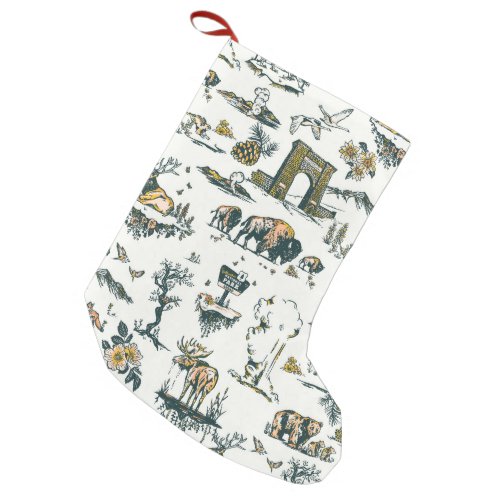 Yellowstone National Park Wildlife Pattern Small Christmas Stocking