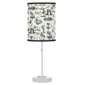 Yellowstone National Park Wildlife Pattern Table Lamp