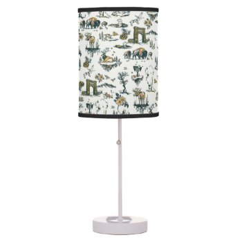 Yellowstone National Park Wildlife Pattern Table Lamp by TheWhiskeyGinger at Zazzle
