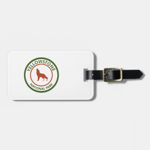 Yellowstone National Park Wolf Luggage Tag