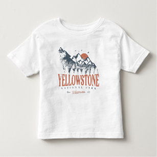 Yellowstone National Park Wolf Mountains Vintage  Toddler T-shirt