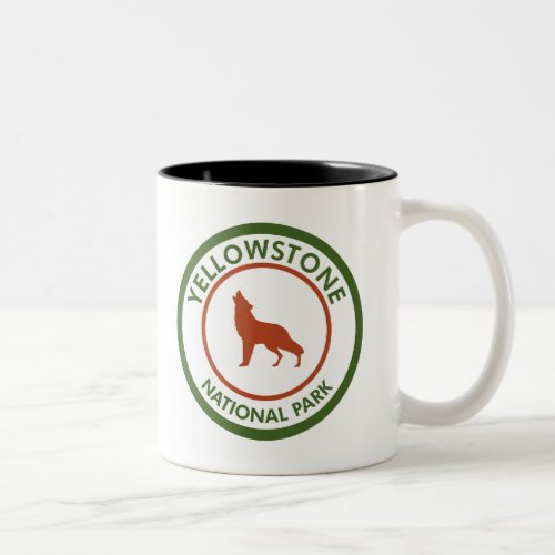 Yellowstone National Park Wolf Two_Tone Coffee Mug