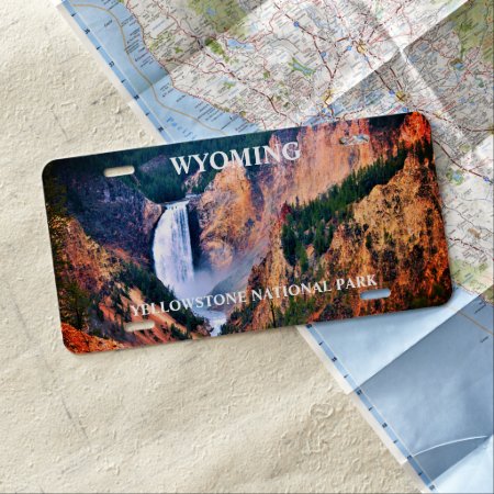 Yellowstone National Park, Wyoming  License Plate