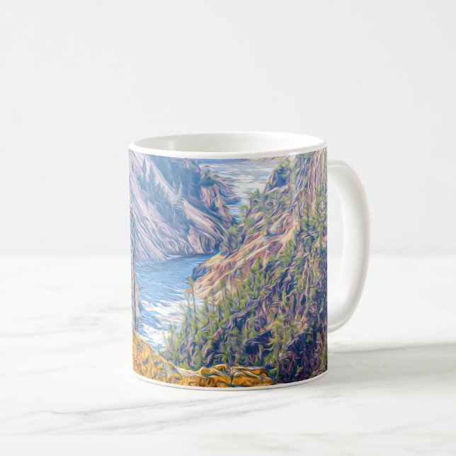 YELLOWSTONE NATIONAL PARK, WYOMING, MONTANA, IDAHO COFFEE MUG (Front Right)