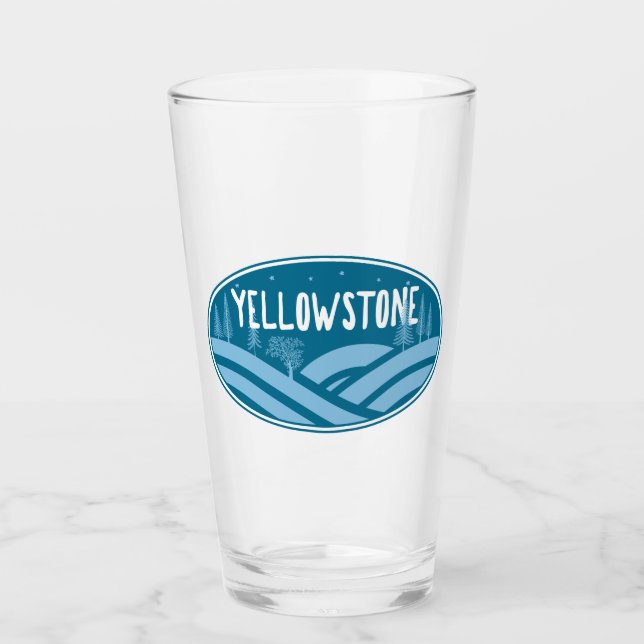 Yellowstone National Park Wyoming Montana Outdoors Glass (Front)