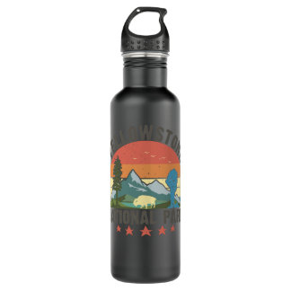 Yellowstone National Park Wyoming mountains landsc Stainless Steel Water Bottle