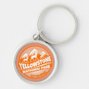 Yellowstone National Park Wyoming orange keychain