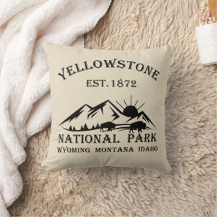 yellowstone national park Wyoming Throw Pillow