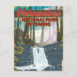 Yellowstone National Park, Wyoming travel poster Postcard