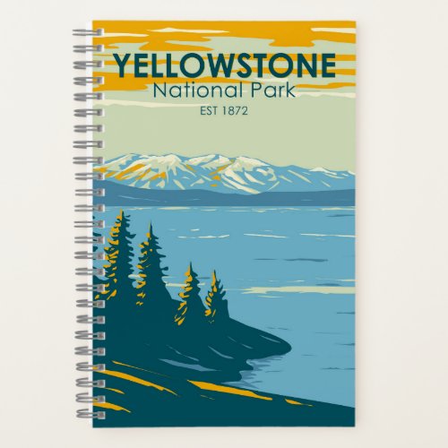Yellowstone National Park Yellowstone Lake Vintage Notebook