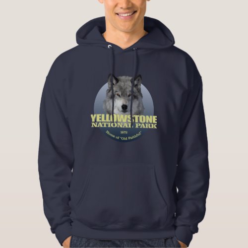 Yellowstone NP Gray Wolf2 WT Hoodie