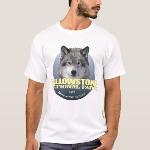 Yellowstone NP Gray Wolf2 WT T_Shirt