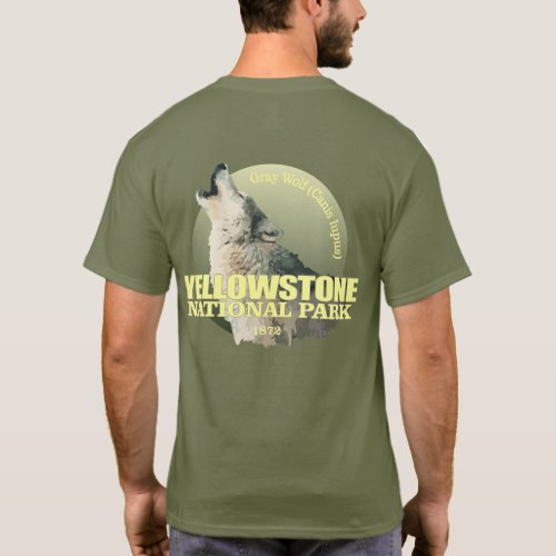 Yellowstone NP Gray Wolf WT T_Shirt