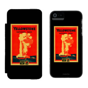 Yellowstone, Old Faithful Advertising Poster iPhone SE/5/5s Wallet Case