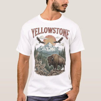 Yellowstone & Old Faithful Tee Shirt - Vintage