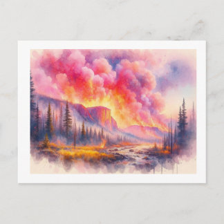 Yellowstone on Fire, Postcard