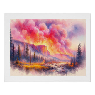 Yellowstone on Fire, Poster