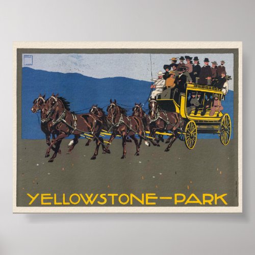 Yellowstone_Park USA Vintage Poster 1910