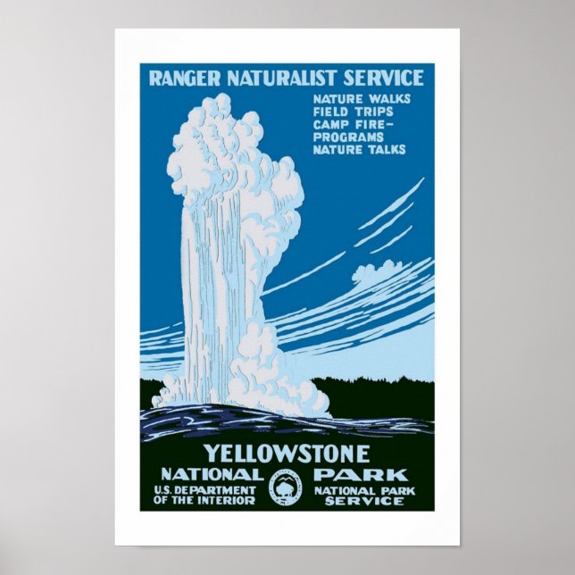 Yellowstone Park Vintage Travel Poster (Front)