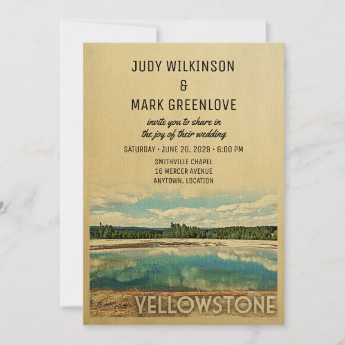 Yellowstone Park Wedding Invitation