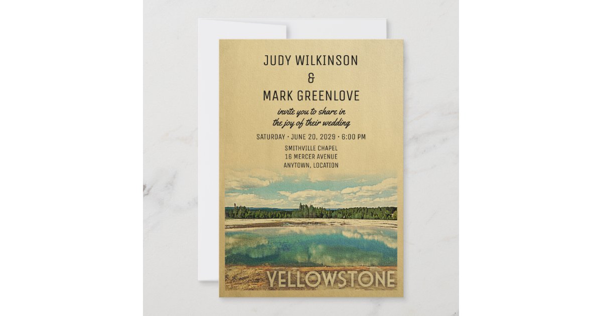 Yellowstone Park Wedding Invitation Zazzle