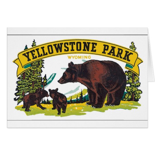 Yellowstone Park, Wyoming Cards (Front Horizontal)