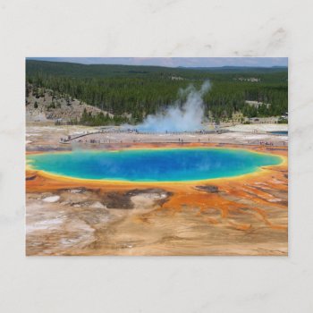 Yellowstone Prismatic Spring Wyoming  Usa Postcard by merrydestinations at Zazzle