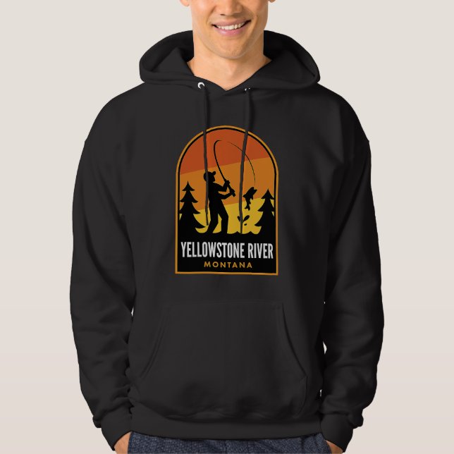 Yellowstone River Montana Fishing Hoodie (Front)