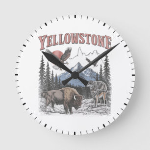 Yellowstone Round Clock