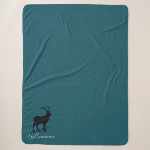 Yellowstone Sherpa Blanket Throw Elk