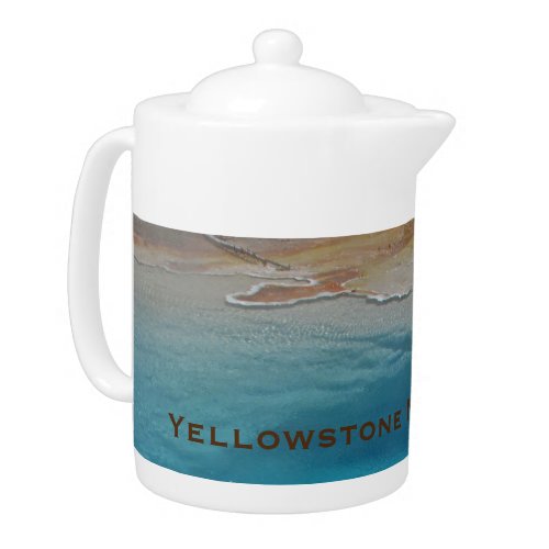 Yellowstone Stunning Blue Pool Photo National Park Teapot