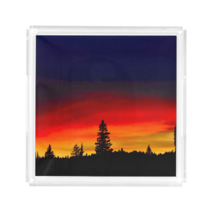 Yellowstone Sunset Acrylic Tray