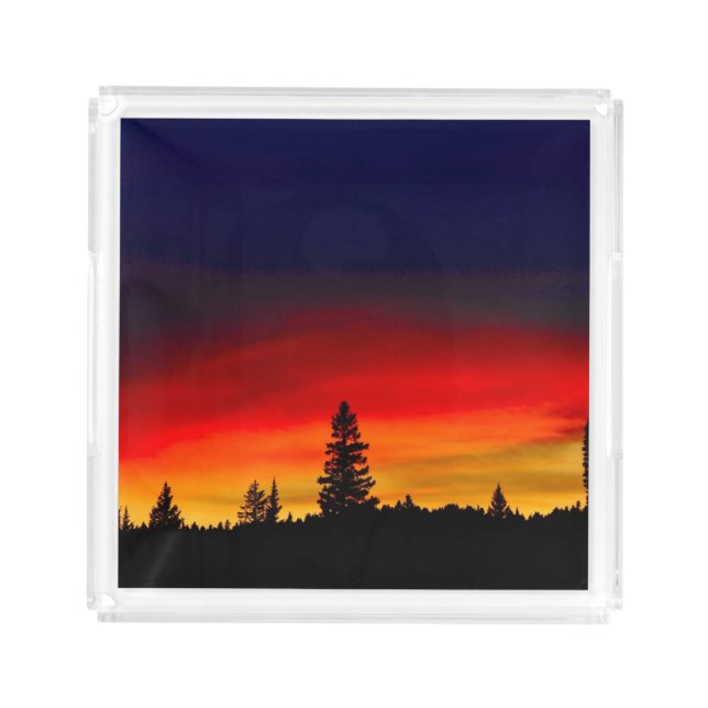 Yellowstone Sunset Acrylic Tray (Front)