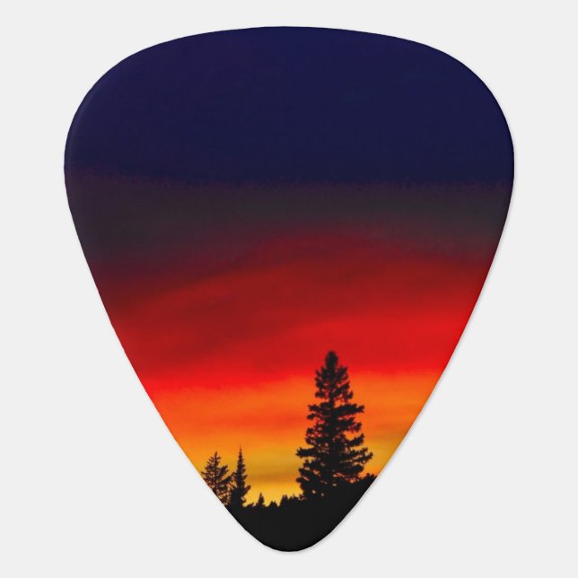 Yellowstone Sunset Guitar Pick (Front)