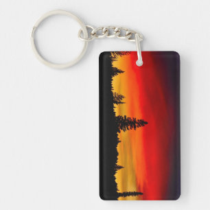 Yellowstone Sunset Keychain
