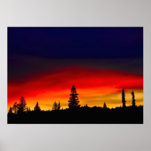 Yellowstone Sunset Poster