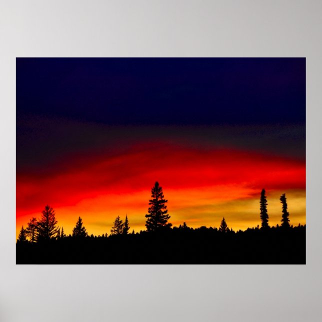 Yellowstone Sunset Poster (Front)