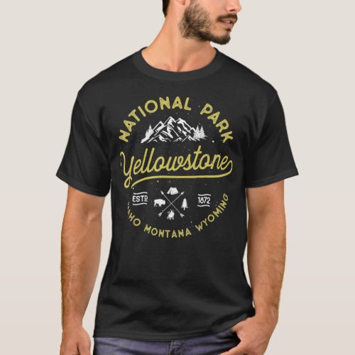 Yellowstone T shirt National Park US Bison Buffalo