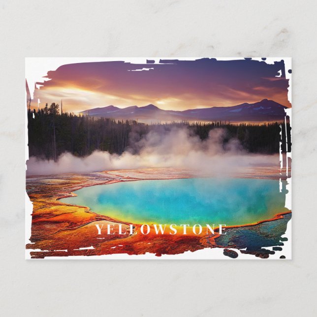 Yellowstone Thermal Hot Spring Postcard (Front)
