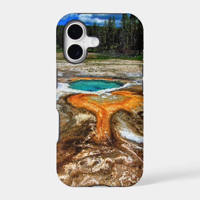 Yellowstone Thermal Pool Iphone Case (Back)